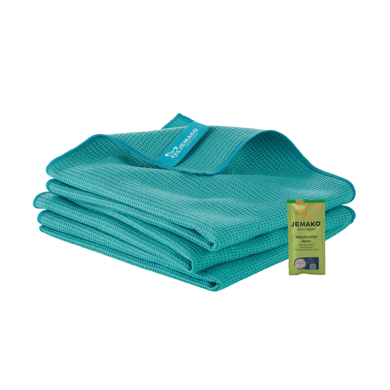 Chiffon à sécher S 40 x 45 cm, turquoise, pack de 3 Chiffon à sécher S 40 x 45 cm, turquoise, pack de 3