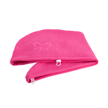 Turbante asciugacapelli Taglia unica, fucsia