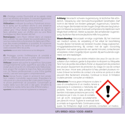 Viene mostrata l'etichetta delle sostanze pericolose.