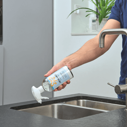 Het product wordt getoond in een voorbeeldige toepassing