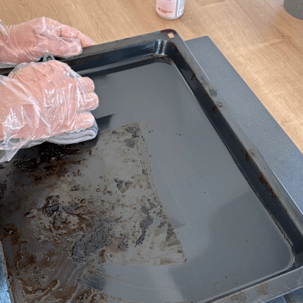 Het product wordt getoond in een voorbeeldige toepassing