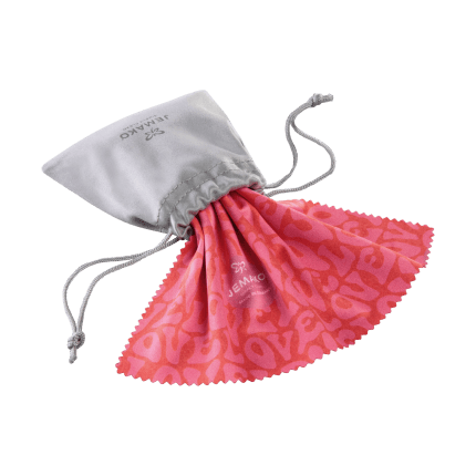 Chiffon pour lunettes 17 x 20 cm avec sac,  design « Love »