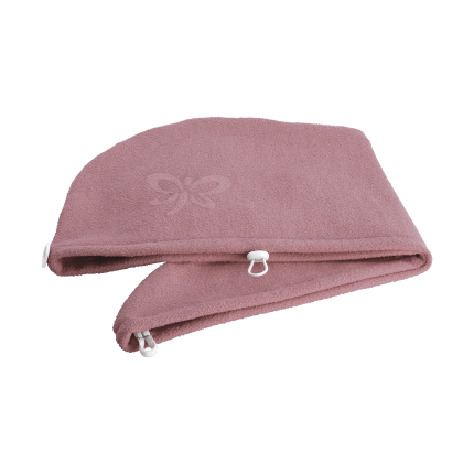 Turbante asciugacapelli, blush rose