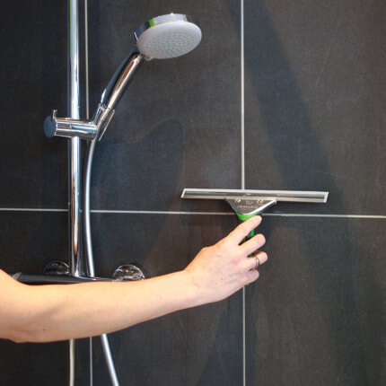 JEMAKO® Lavavetri per doccia con Bordo in gomma bianca, 25 cm
