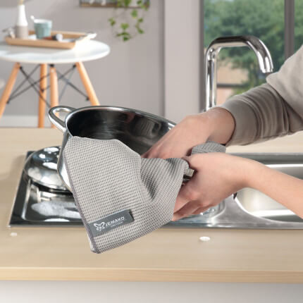 Panni In Microfibra HITOPSELLER Scracchio - Panno Lucidante Per Acciaio, Vetro, Parquet, Cucina E Auto - Senza Aloni, Senza Chimici (Confezione Cucina)