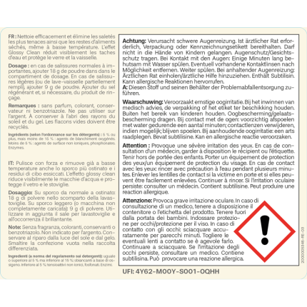 L'étiquette de danger est montrée